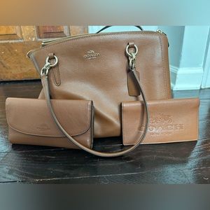 Coach Bag with matching wallet and checkbook cover